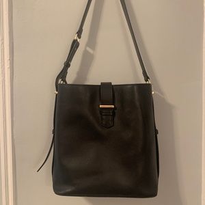 & Other Stories Black Leather Bucket Bag/Purse